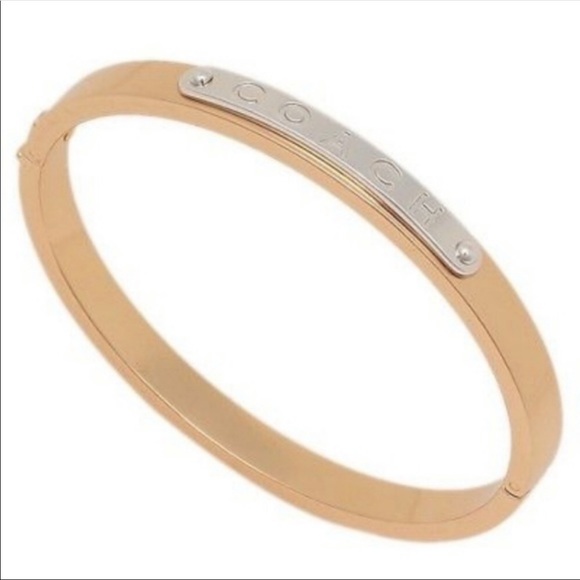 Coach Hinged Bangle Bracelet Rose Gold - Picture 7 of 7